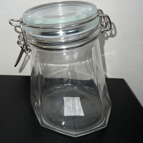New Krystallo Glass Jar Slanted Latched 1 Liter-34 oz (A) - Picture 5 of 11